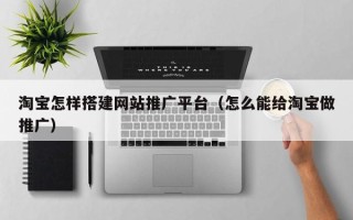 桂平淘宝怎样搭建网站推广平台（怎么能给淘宝做推广）